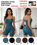 Macacao Canelada Com Bojo Poliester Academia P/M G/GG MAC-(9192) *Pacote: 20 R$