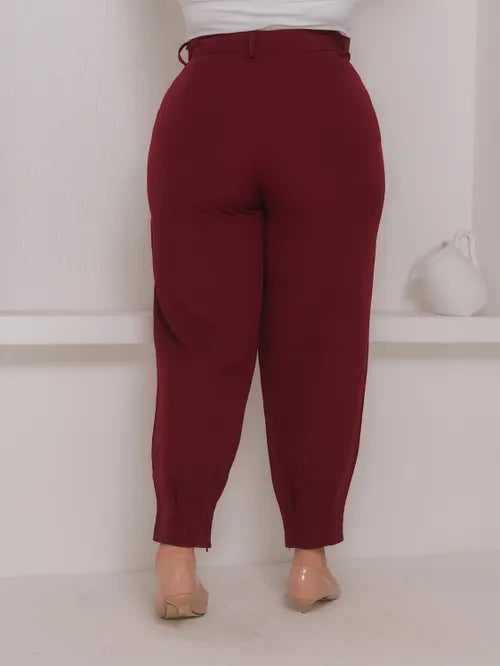 Calça Cenoura Plus Size Alfaiataria XY-481 *Atacado: R$ 55