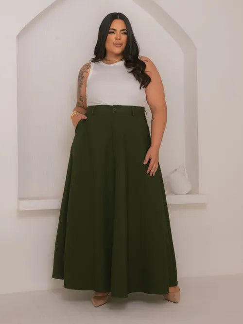 Saia Godê Plus Size Alfaiataria XY-497 *Atacado: R$ 55