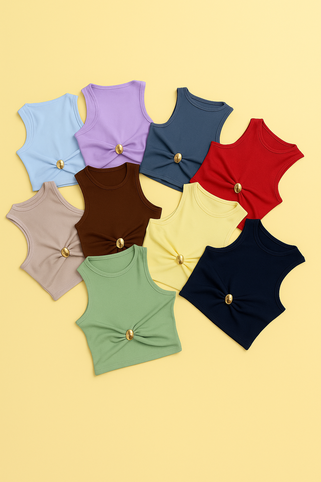 Cropped Ribana com Fivela Dourada FF-CROP-009 *Pacote: R$ 15 *Atacado: R$ 20