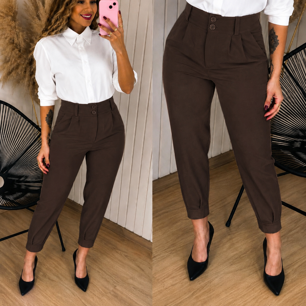 Calça Cenoura Alfaiataria 2 Botaoes P M G GG *Pacote: 45 R$ *Atacado: R$ 55