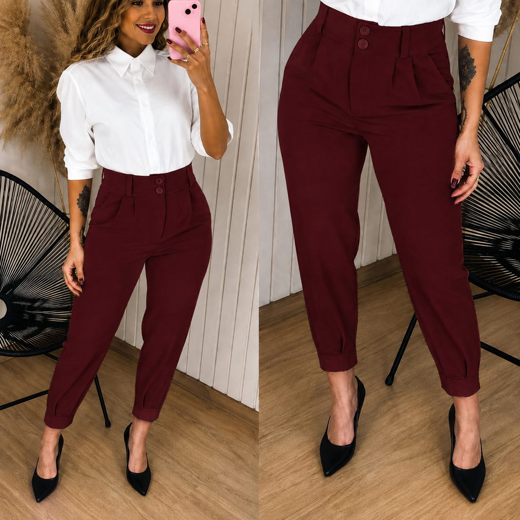 Calça Cenoura Alfaiataria 2 Botaoes P M G GG *Pacote: 45 R$ *Atacado: R$ 55