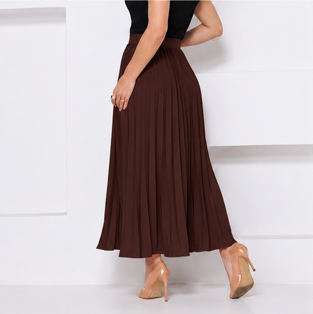 Saia Plissada Linho Luis Twill Alfaiataria FF-SAI-031-LXY-588 *Pacote: 70 R$ *Atacado: R$ 80