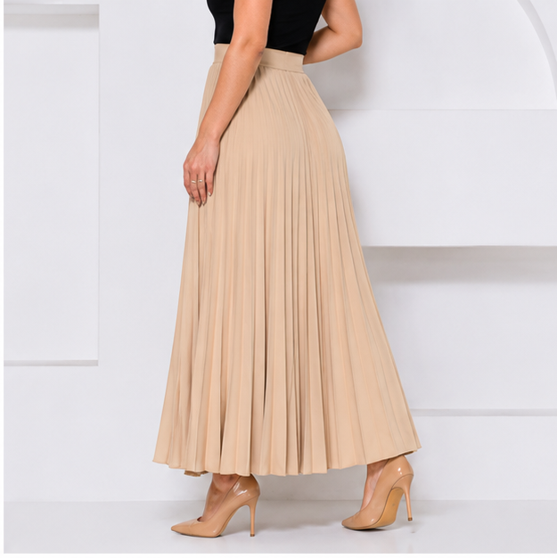 Saia Plissada Linho Luis Twill Alfaiataria FF-SAI-031-LXY-588 *Pacote: 70 R$ *Atacado: R$ 80