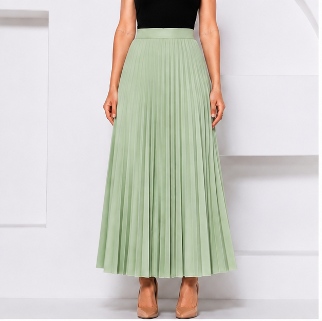 Saia Plissada Linho Luis Twill Alfaiataria FF-SAI-031-LXY-588 *Pacote: 70 R$ *Atacado: R$ 80