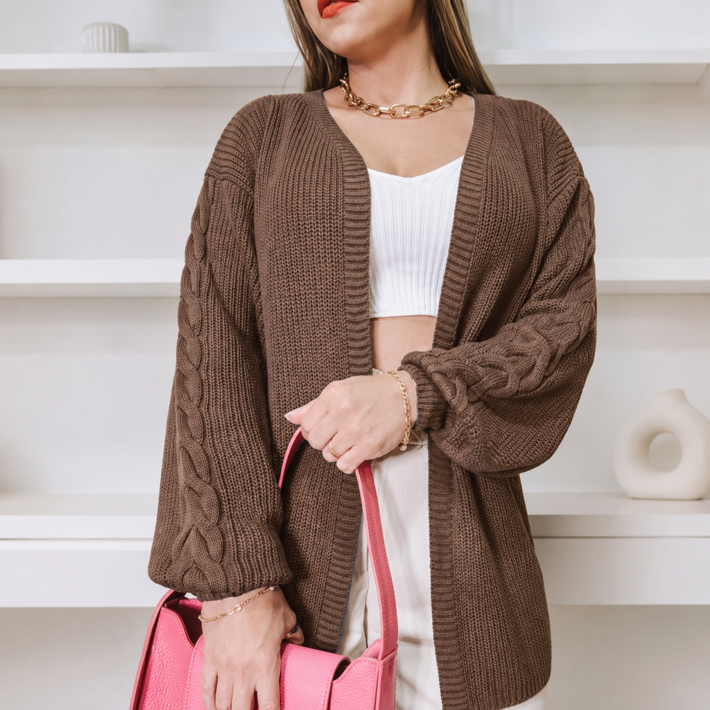 Promoçao Cardigan Trança Tamanho Único Inverno *Pacote: R$ 30