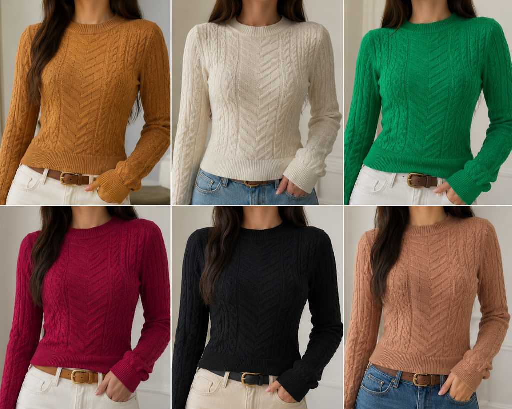Suéter Trança Cropeed Feminino Inverno TOP-01 *Pacote: 35 R$ *Atacado: R$ 40
