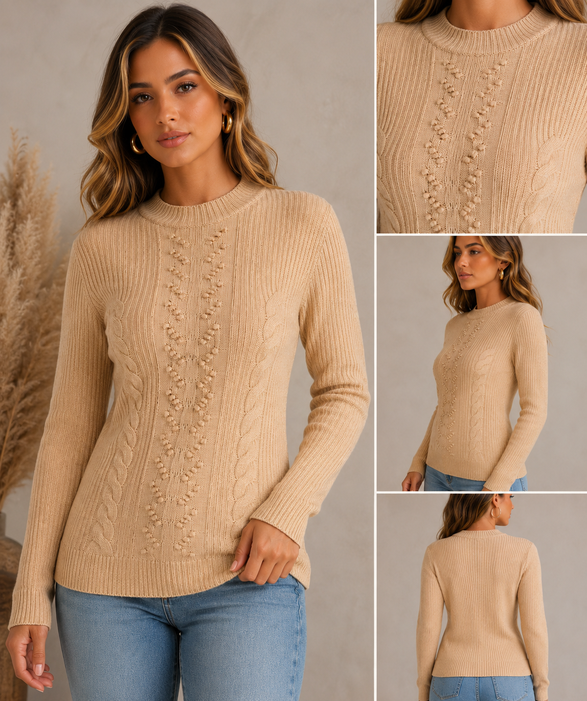 Blusa de Tricot Feminina Manga Longa Inverno *Pacote: 40 R$ *Atacado: R$ 50