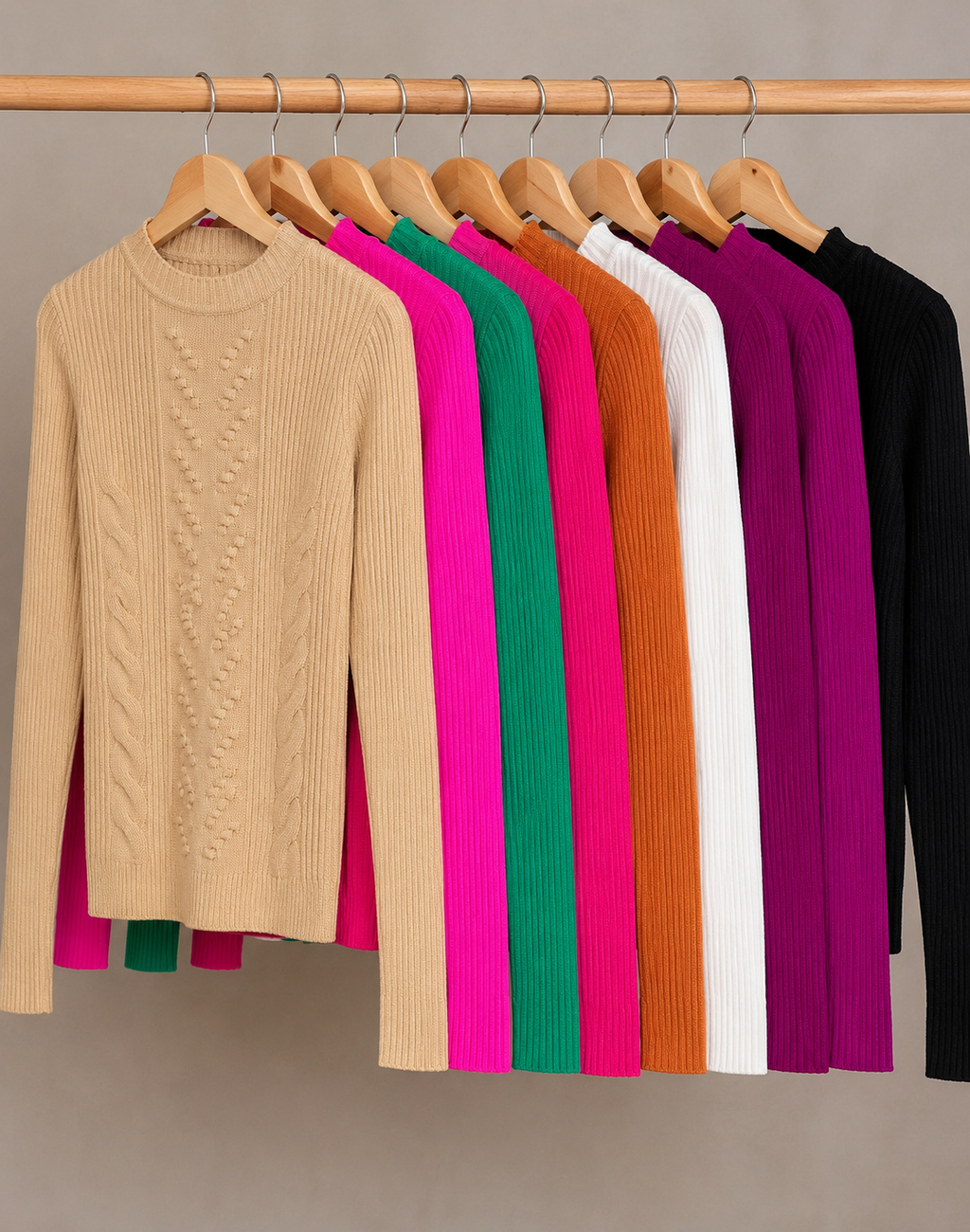 Blusa de Tricot Feminina Manga Longa Inverno *Pacote: 40 R$ *Atacado: R$ 50