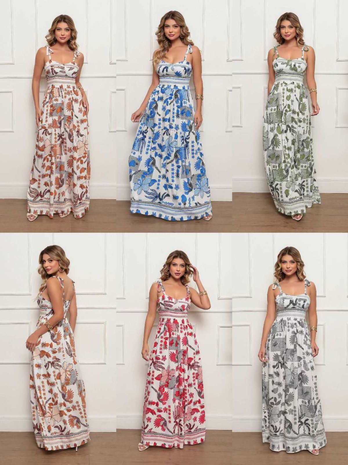 Vestido floral FF-VES-058 *Pacote: R$ 60 *Atacado: R$ 70