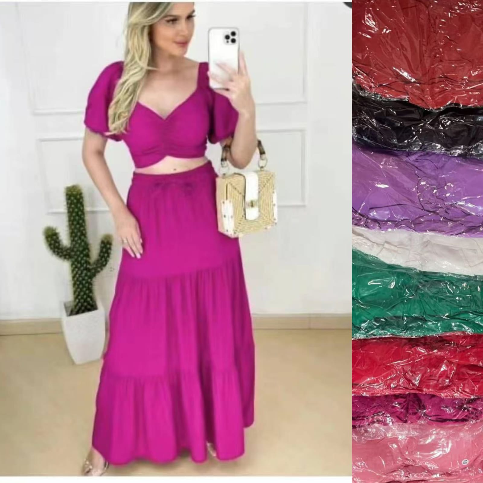 Conjunto viscolinho com bojo FF-CON-089 *Pacote: R$ 35