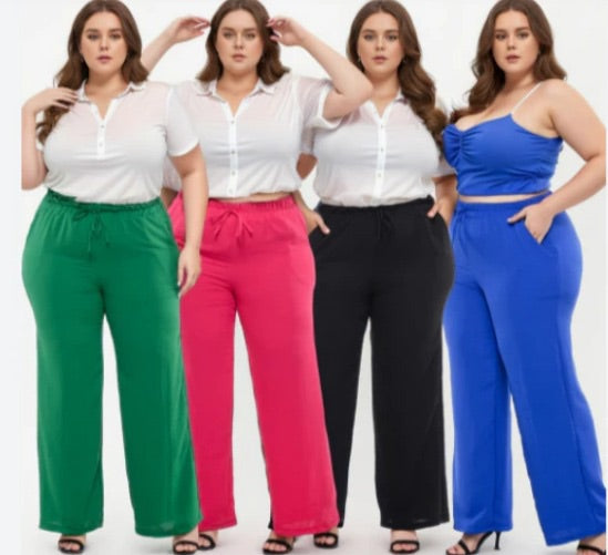 Calça Pantalona Duna Normal Plus *Pacote: 35 R$ *Atacado: R$ 40