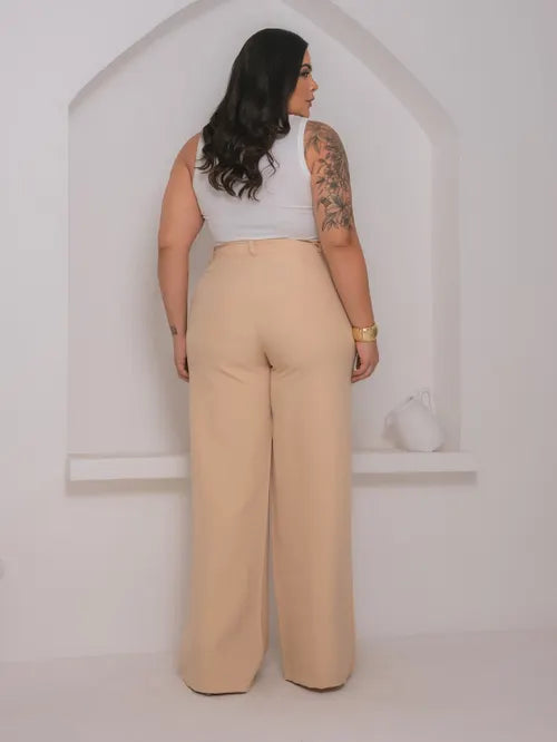 Calça Pantalona Plus Size XY-579 *Atacado: R$ 58
