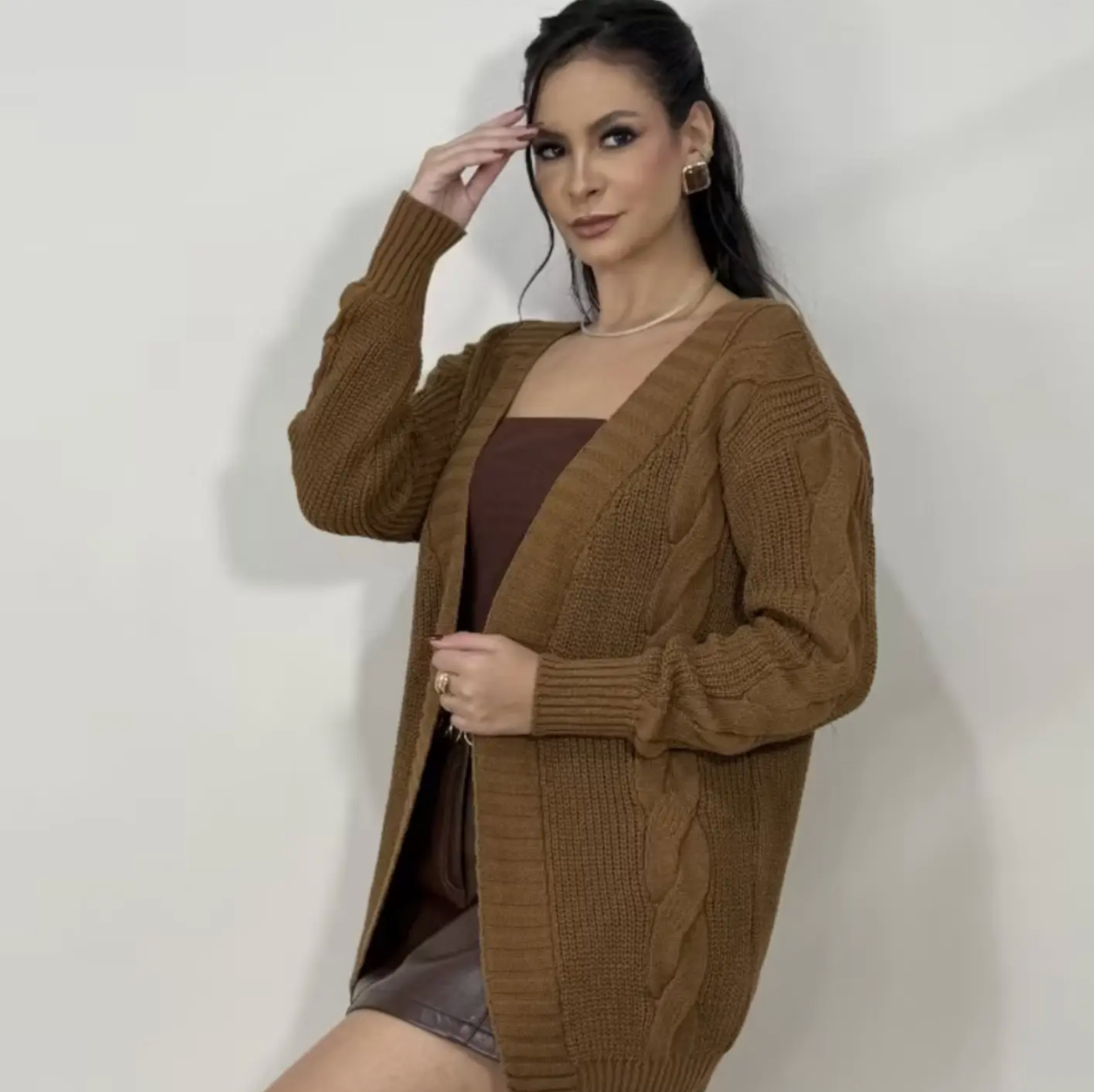 Cardigan Trança Tamanho Único Inverno *Pacote: R$ 30