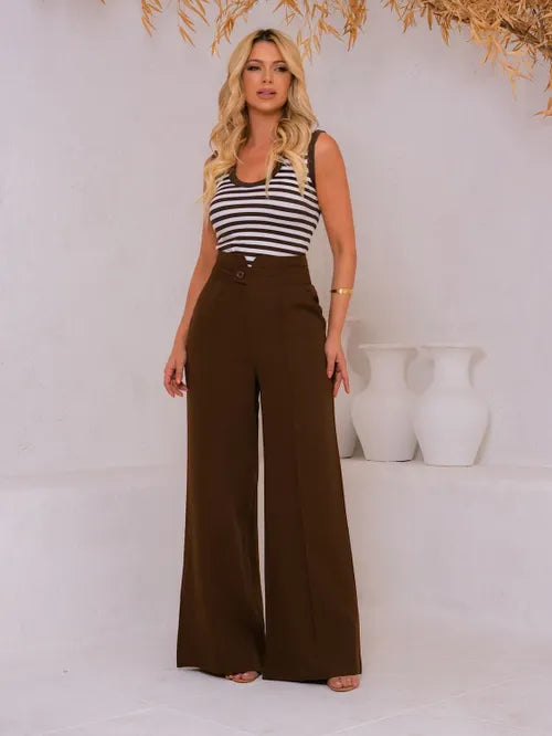 Calça Pantalona c/Vinco Twill FF-CAL-034-XY-590 *Pacote: R$ 60 *Atacado: R$ 75