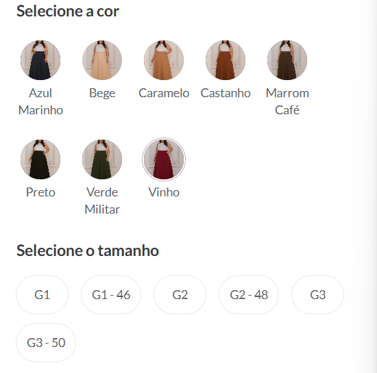 Saia Godê Plus Size Alfaiataria XY-497 *Atacado: R$ 55