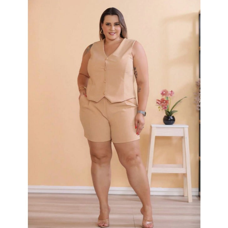 Conjunto Plus Size Alfaiataria Premium FF-CON-010-HBD-55-Plusize *Pacote: 75 R$ *Atacado: R$ 90