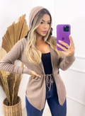 Cardigan Modal Grosso com Capuz com Bolso Inverno *Pacote: 55 R$