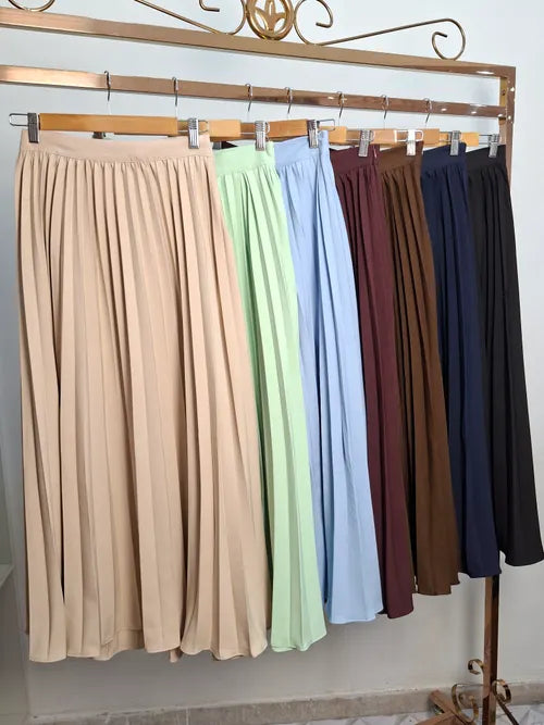 Saia Plissada Linho Luis Twill Alfaiataria FF-SAI-031-LXY-588 *Pacote: 70 R$ *Atacado: R$ 80