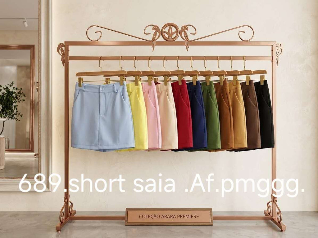 Short Saia Afaiataria P M G GG xy-689 *Pacote: 38 R$ *Atacado: R$ 45