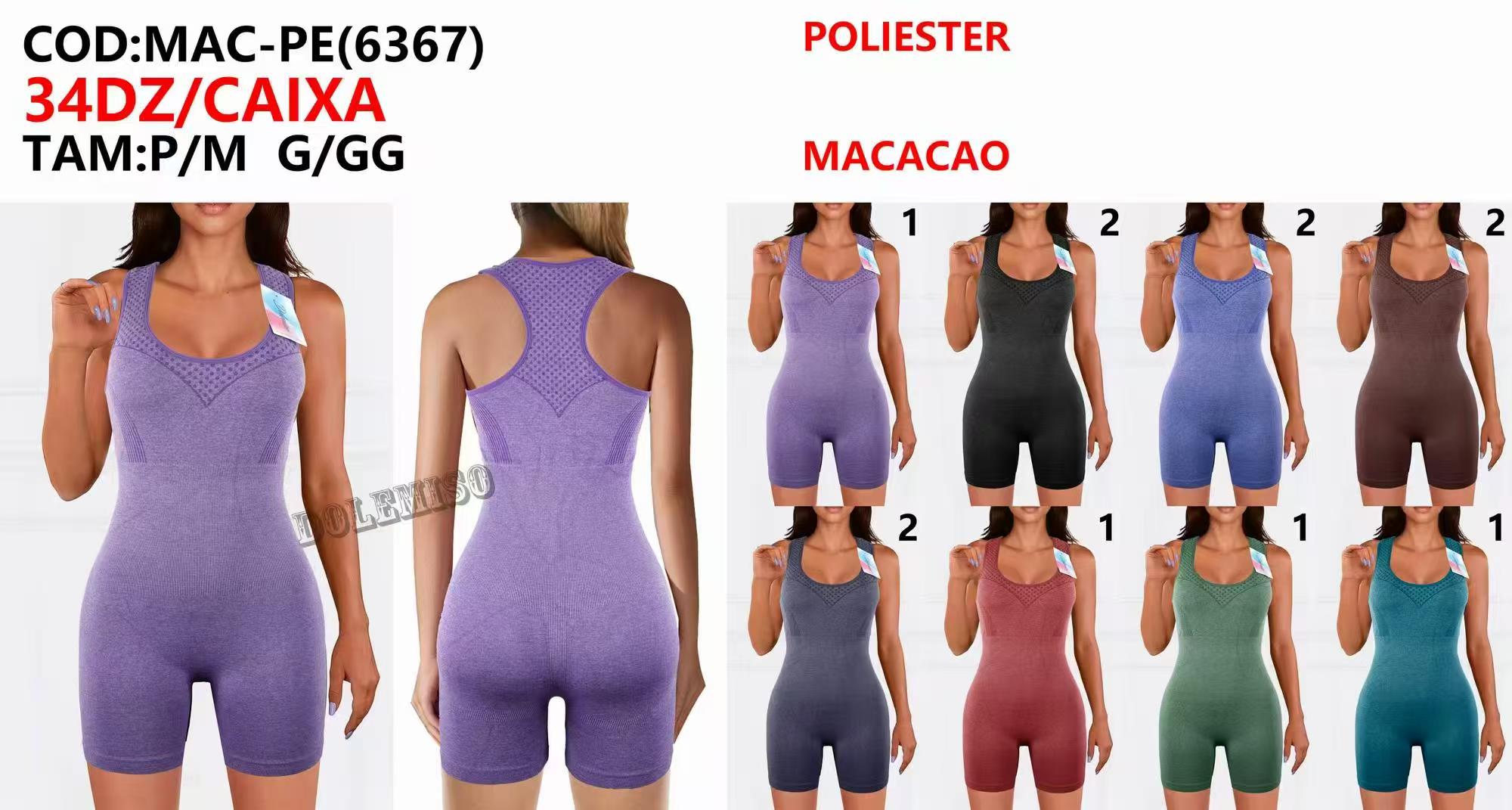 Macacao Poliester Academia P/M G/GG MAC-PE(6367) *Pacote: 20 R$