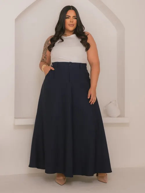 Saia Godê Plus Size Alfaiataria XY-497 *Atacado: R$ 55