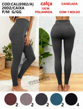 Calça Poliamida 10CM Com 1 Bolso Academia P/M G/GG CAL(6982/A) *Pacote: 38 R$