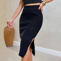 Saia Midi Modal Lisa Fenda *Pacote: 35 R$ *Atacado: R$ 40