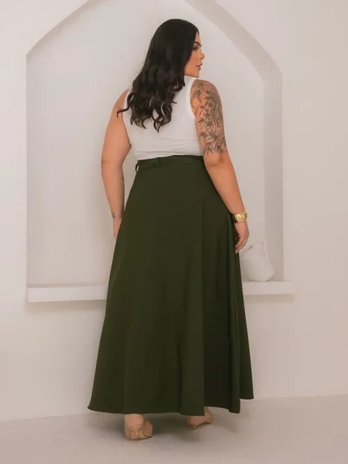 Saia Godê Plus Size Alfaiataria XY-497 *Atacado: R$ 55