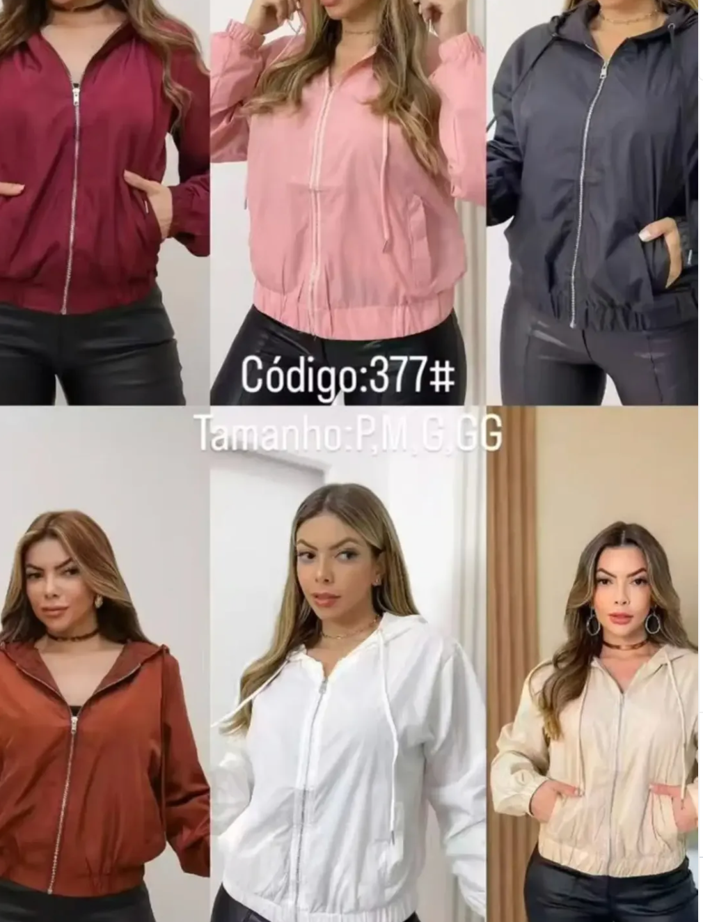 Corta Vento Forrado P/M G GG #377 *Pacote: R$ 50 *Atacado: R$ 65