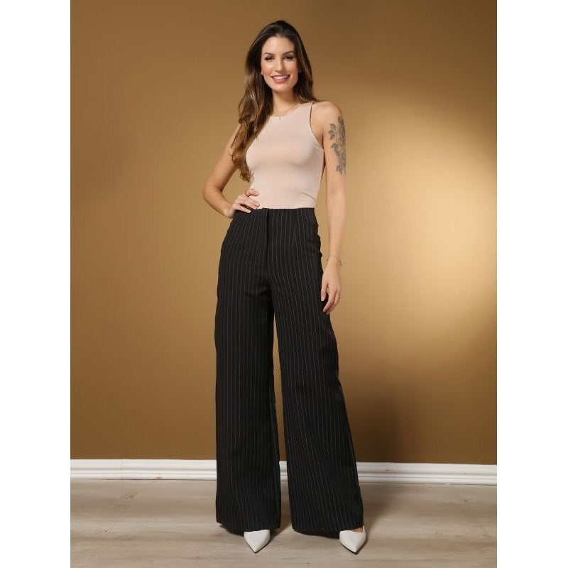 Calça Pantalona Listrada Alfaiataria Premium FF-CAL-004-CSS-467 *Pacote: 50 R$ *Atacado: R$ 60