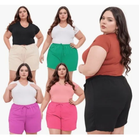 Short Duna Plus Size FF-SHO-011 *Pacote: 20 R$ *Atacado: R$ 25