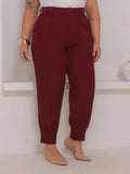 Calça Cenoura Plus Size Alfaiataria XY-481 *Atacado: R$ 55