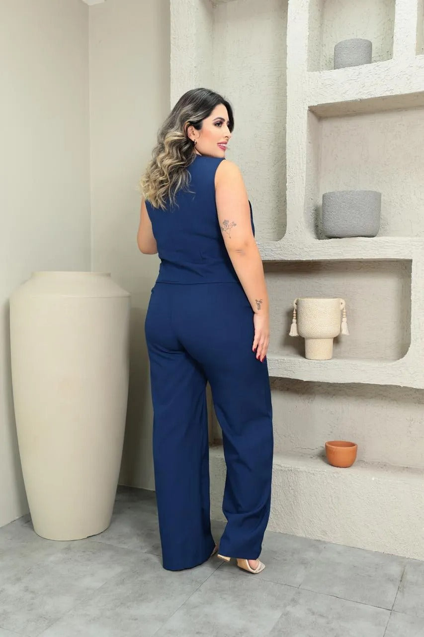 Conjunto Colete e Calça Plus Size Luis Twill FF-CON-014-CSS-529 *Pacote: 95 R$ *Atacado: R$ 120
