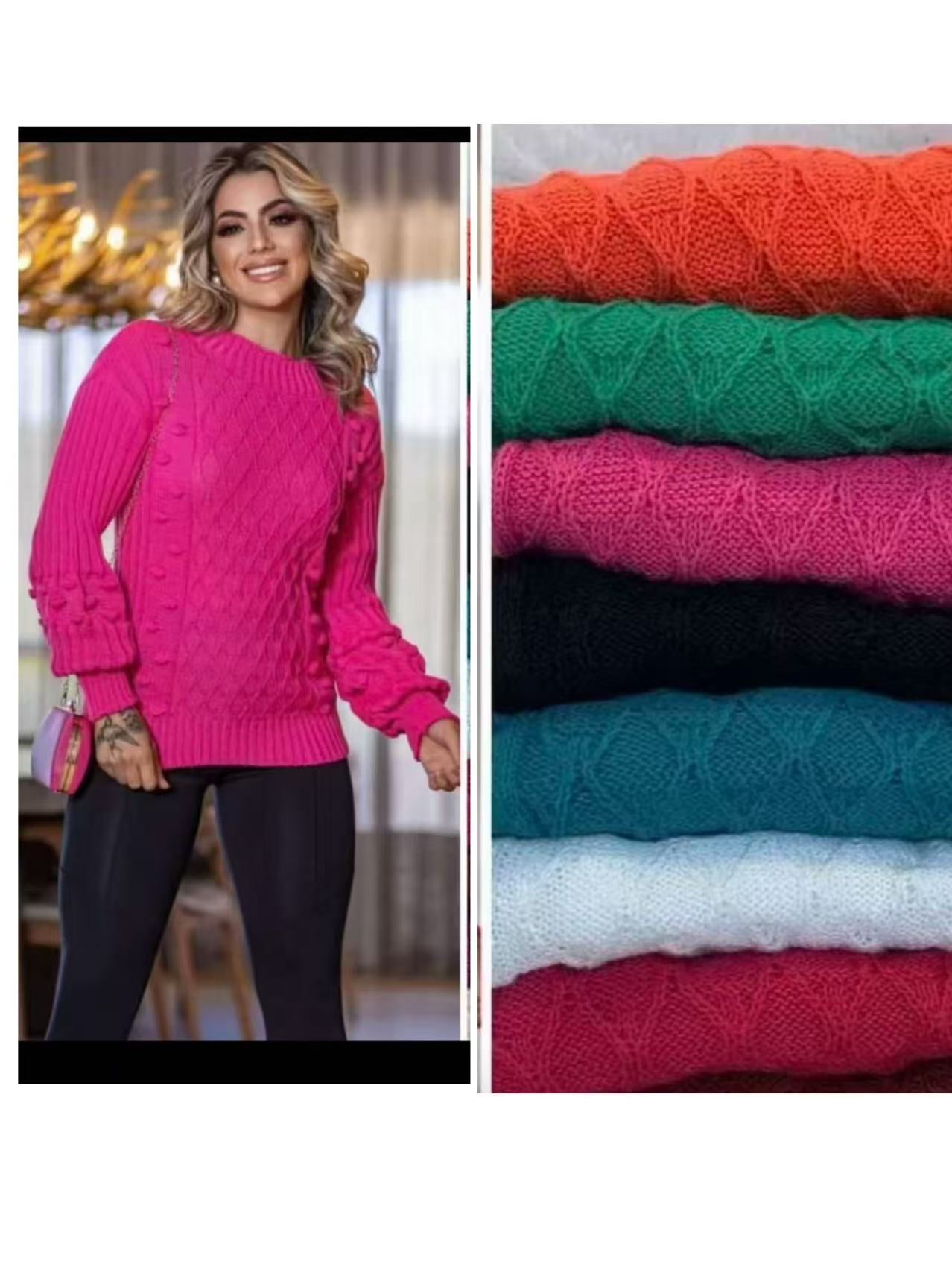 Suéter Feminino Inverno *Pacote: 35 R$ *Atacado: R$ 40