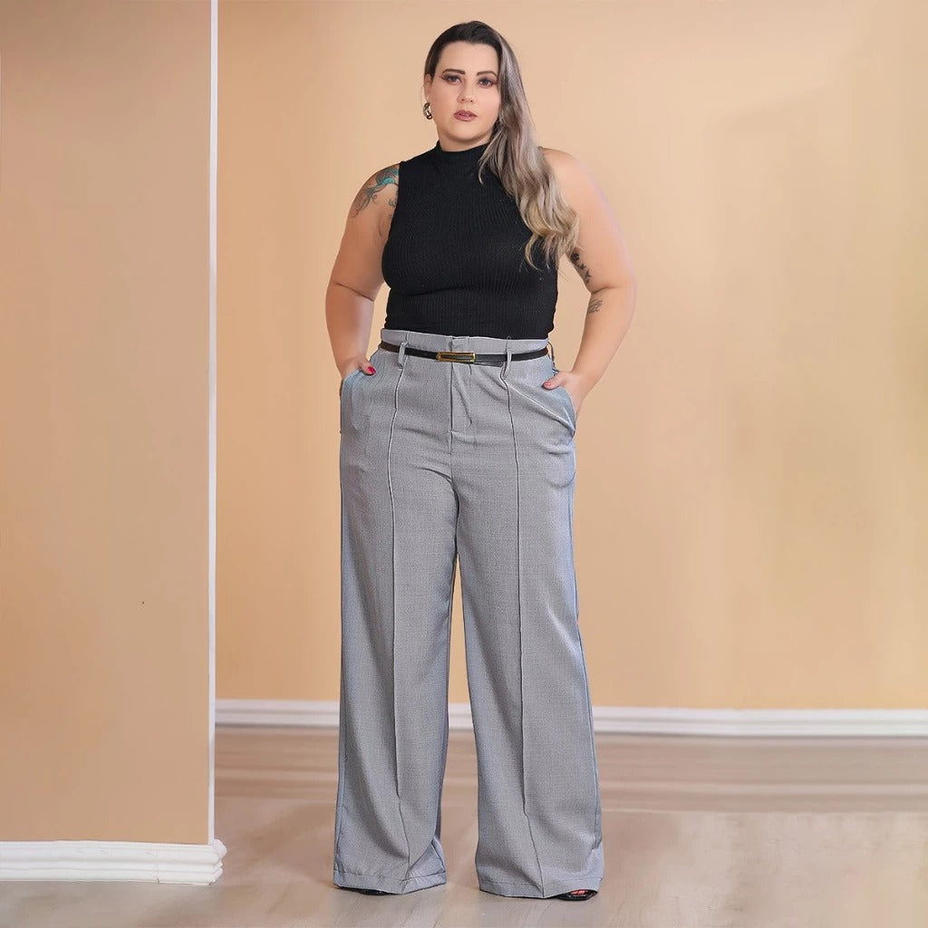 Calça Plus Size Linho Luis Twill FF-CAL-010-CSS-471 *Pacote: 65 R$ *Atacado: R$ 70