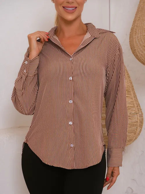 Chamise listrada LxC New Crepe XY-2533 *Atacado: R$ 55