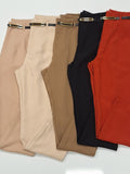 Calça Reta Alfaiataria com Cinto FF-CAL-043-XY-465-1 *Pacote: R$ 50 *Atacado: R$ 55