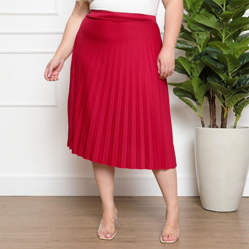 Saia Midi Plissada Plus Size *Pacote: 20 R$ *Atacado: R$ 25
