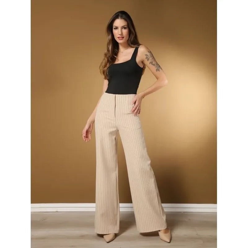 Calça Pantalona Listrada Alfaiataria Premium FF-CAL-004-CSS-467 *Pacote: 50 R$ *Atacado: R$ 60