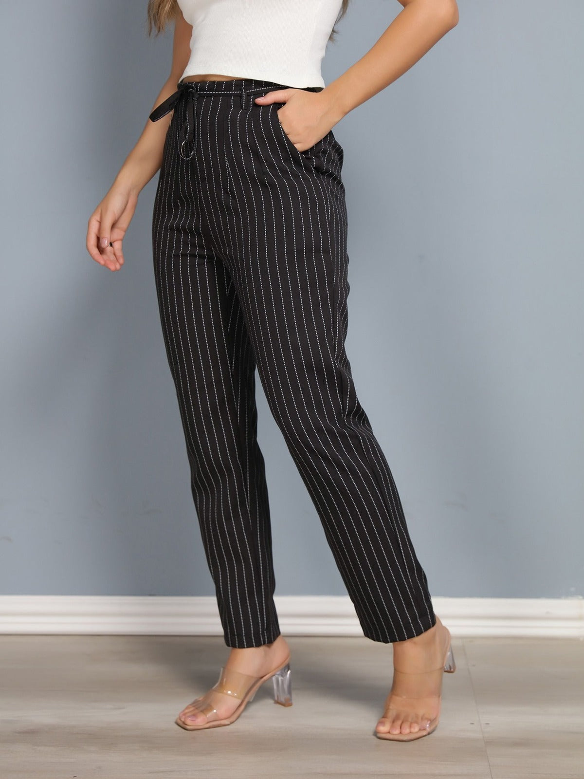 Calça Reta Risco de Giz Alfaiataria FF-CAL-048-XY-465 *Pacote: 55 R$ *Atacado: R$ 65