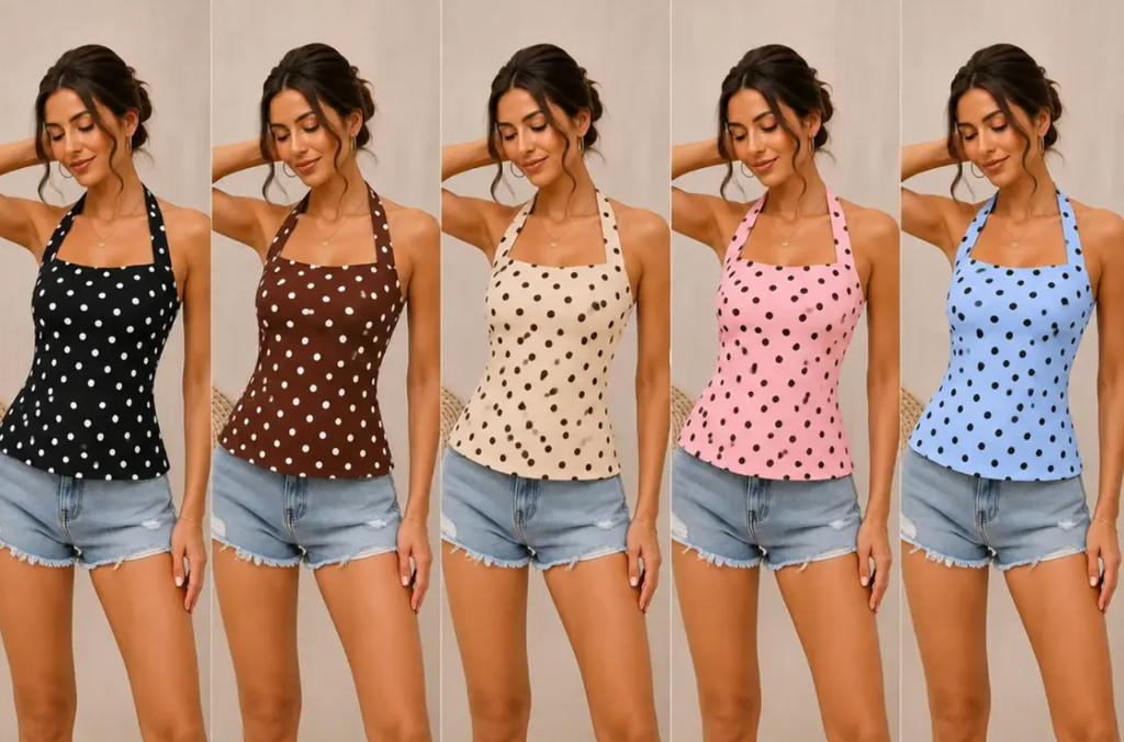 Regata Poa Frente Única Tamanho Único Veste 36‑42 *Pacote: R$ 20 *Atacado: R$25