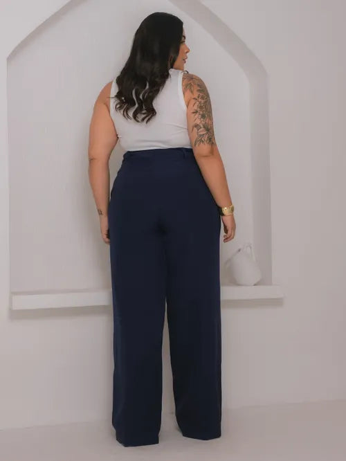 Calça Pantalona Plus Size XY-579 *Atacado: R$ 58