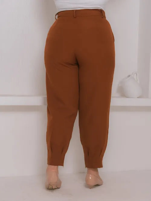 Calça Cenoura Plus Size Alfaiataria XY-481 *Atacado: R$ 55