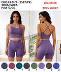 Top+Short Poliester Academia P/M G/GG CJ-SHT (5587/PE) *Pacote: 20 R$