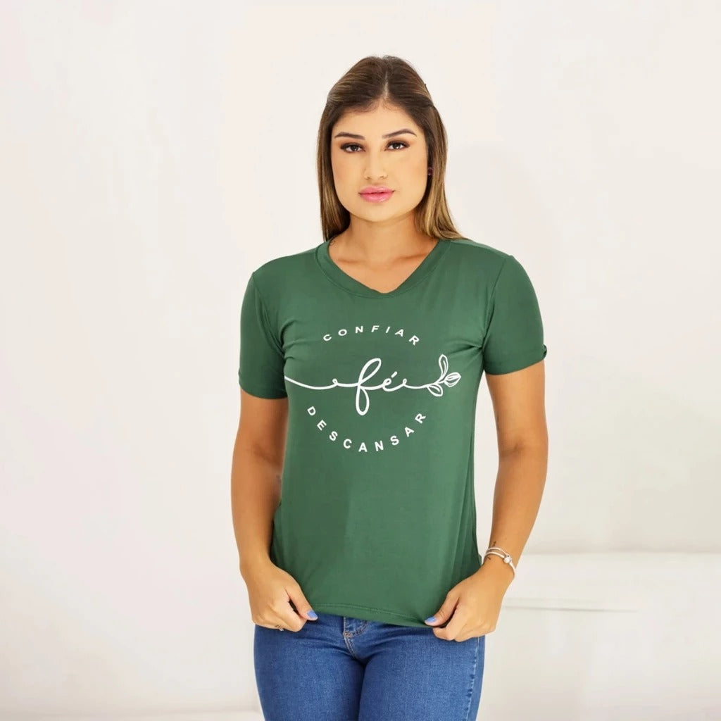 Tshirt Fe Confiar Biscolayca FF-TSH-026 *Pacote: 12 R$ *Atacado: R$ 15