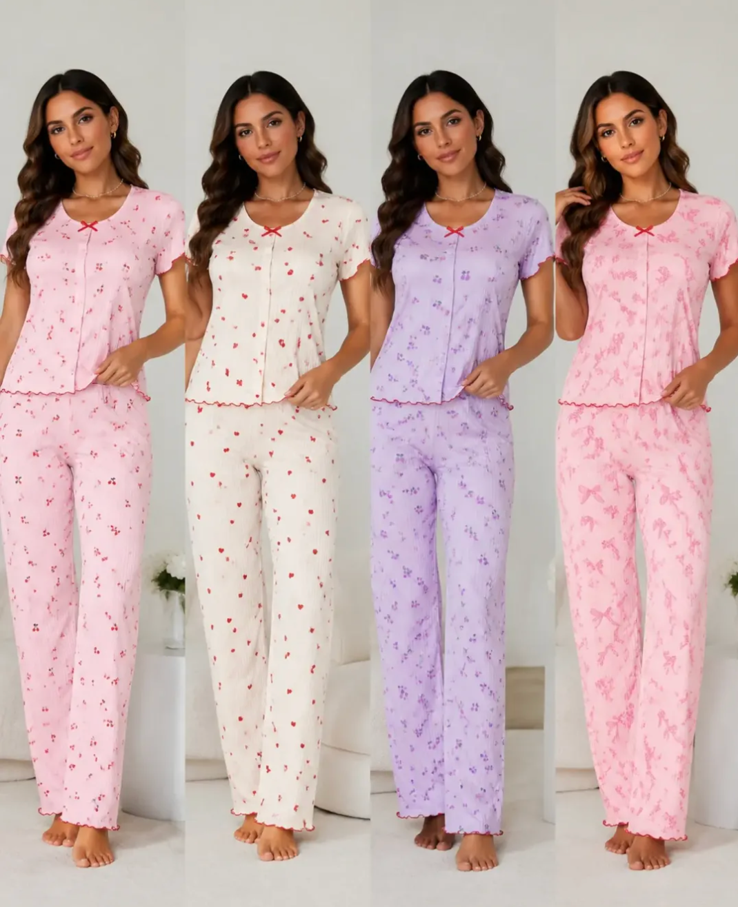 Conjunto Pijama P M G GG *Pacote: R$ 38