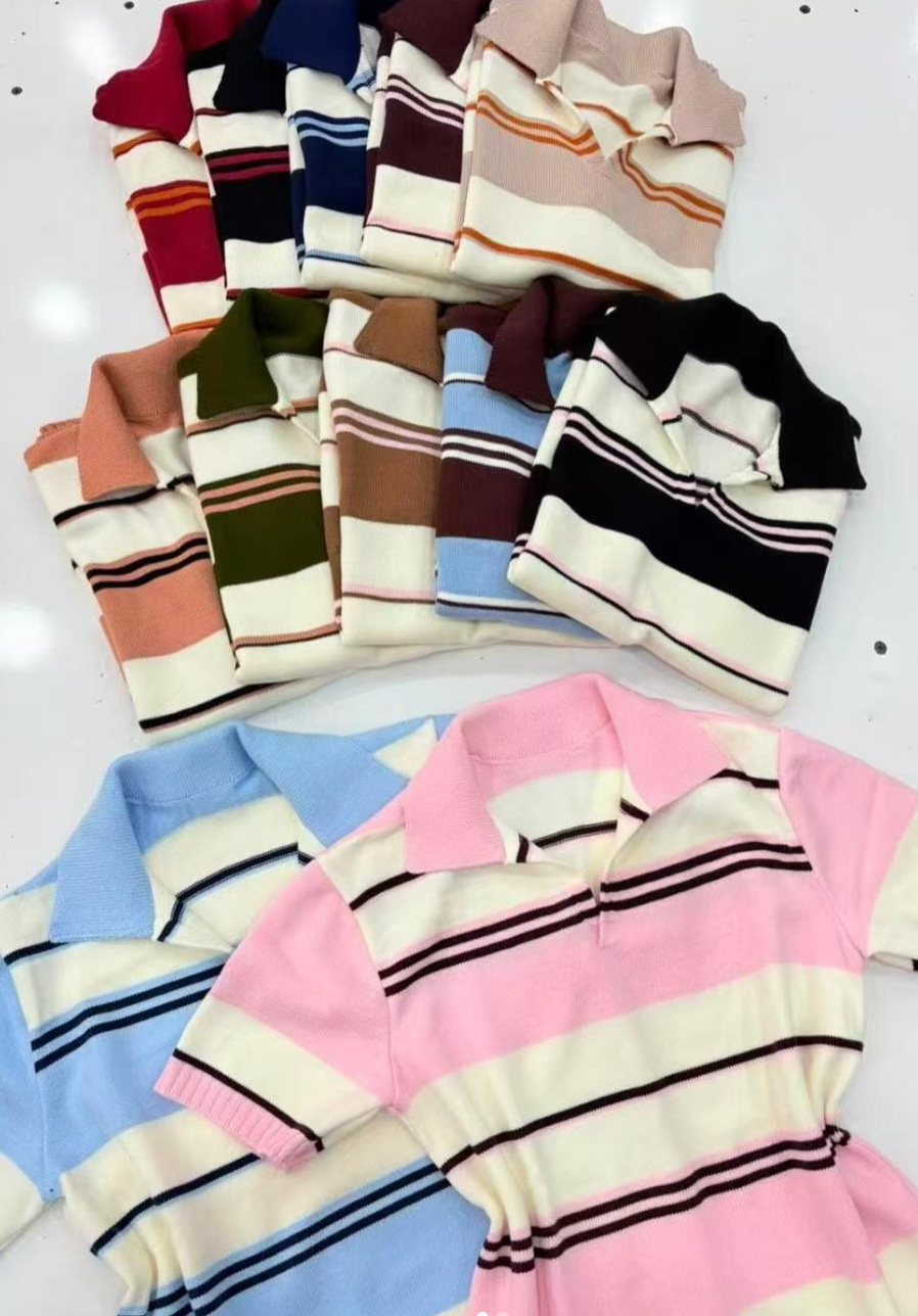 Blusa Gola Polo Listrada Modal Tamanho Único 36‑42 *Pacote: R$ 38 *Atacado: R$50