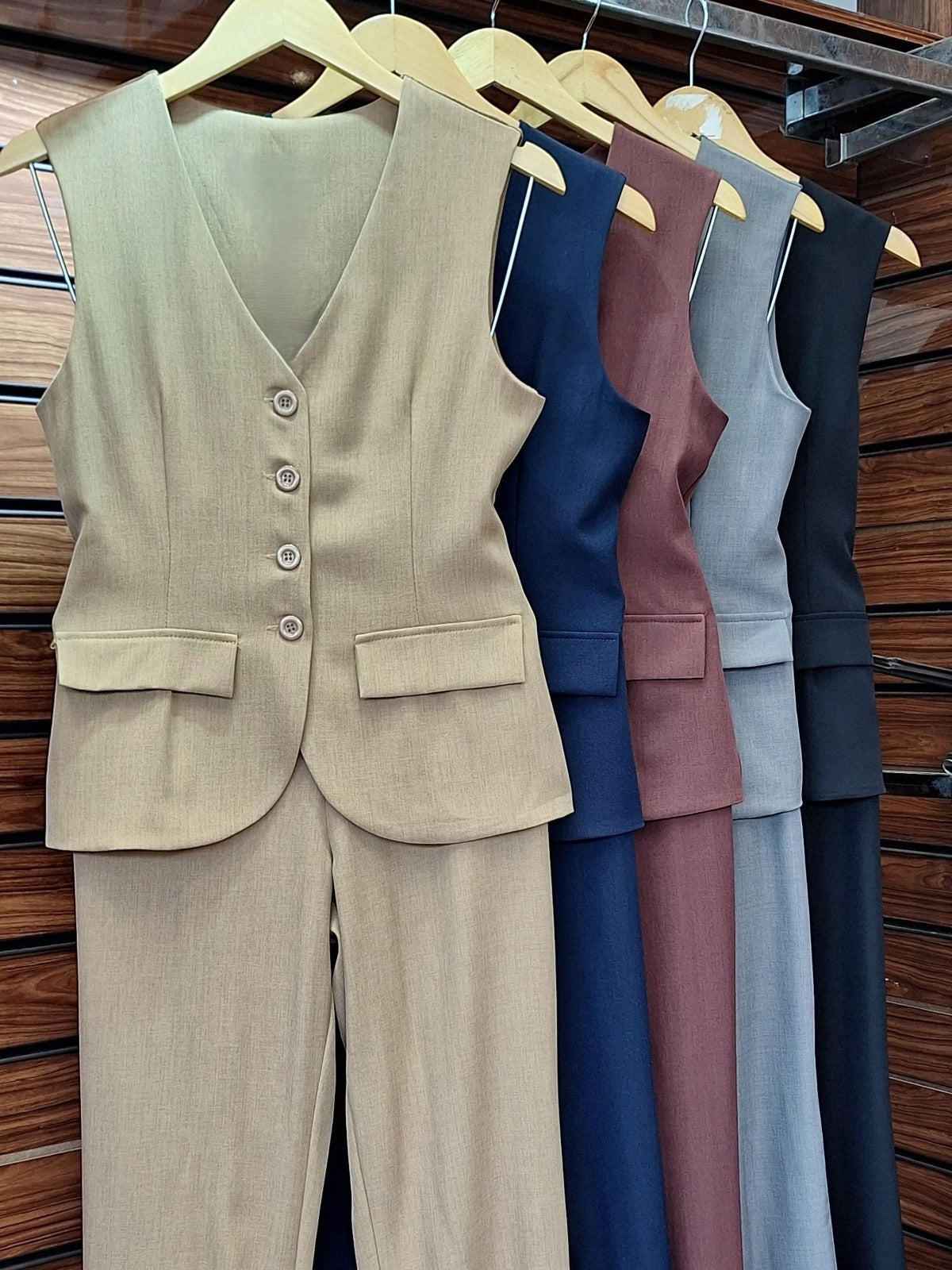 Conjunto Alfaiataria Twill FF-CON-068-XY-563 *Pacote: 95 R$ *Atacado: R$ 120