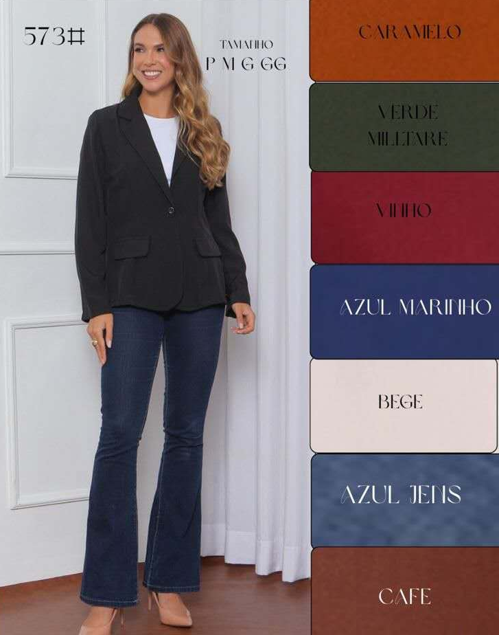 Blezer Tecido Luis Twill P M G GG CSS-573 *Pacote: 60 R$ *Atacado: R$ 70
